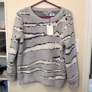Bare foot dream sweater, size medium, color ocean zebra